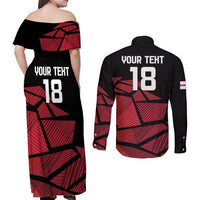 England Rugby Custom Couples Matching Off Shoulder Maxi Dress and Long Sleeve Button Shirt Red Roses Go Champion - Wonder Print Shop