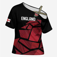 England Rugby Custom Cross Shoulder Shirt Red Roses Go Champion - Wonder Print Shop