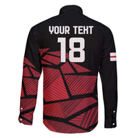 England Rugby Custom Family Matching Off The Shoulder Long Sleeve Dress and Hawaiian Shirt Red Roses Go Champion - Wonder Print Shop