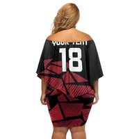 England Rugby Custom Family Matching Off Shoulder Short Dress and Hawaiian Shirt Red Roses Go Champion - Wonder Print Shop