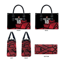 England Rugby Custom Leather Bag Red Roses Go Champion - Wonder Print Shop