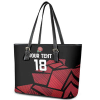 England Rugby Custom Leather Tote Bag Red Roses Go Champion - Wonder Print Shop