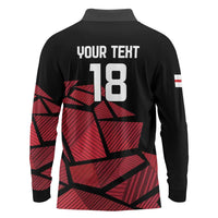 England Rugby Custom Long Sleeve Polo Shirt Red Roses Go Champion - Wonder Print Shop