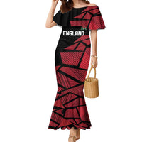 England Rugby Custom Mermaid Dress Red Roses Go Champion - Wonder Print Shop