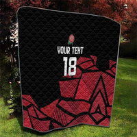 England Rugby Custom Quilt Red Roses Go Champion - Wonder Print Shop