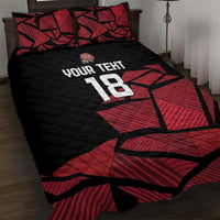 England Rugby Custom Quilt Bed Set Red Roses Go Champion - Wonder Print Shop