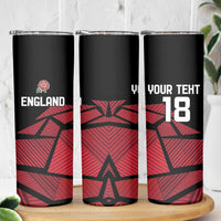 England Rugby Custom Skinny Tumbler Red Roses Go Champion - Wonder Print Shop