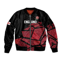 England Rugby Custom Sleeve Zip Bomber Jacket Red Roses Go Champion - Wonder Print Shop