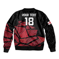 England Rugby Custom Sleeve Zip Bomber Jacket Red Roses Go Champion - Wonder Print Shop