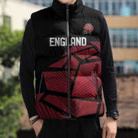 England Rugby Custom Sleeveless Puffer Jacket Red Roses Go Champion - Wonder Print Shop