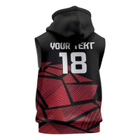 England Rugby Custom Sleeveless Zip Hoodie Red Roses Go Champion - Wonder Print Shop