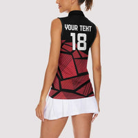 England Rugby Custom Women Sleeveless Polo Shirt Red Roses Go Champion - Wonder Print Shop