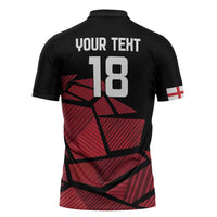 England Rugby Custom Zipper Polo Shirt Red Roses Go Champion - Wonder Print Shop