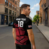 England Rugby Custom Zipper Polo Shirt Red Roses Go Champion - Wonder Print Shop