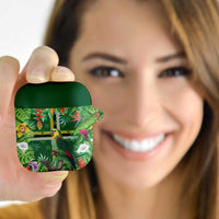 Dominica Sisserou Parrot AirPods Case Tropical Flower Flag Style - Wonder Print Shop