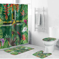 Dominica Sisserou Parrot Bathroom Set Tropical Flower Flag Style - Wonder Print Shop