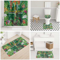 Dominica Sisserou Parrot Bathroom Set Tropical Flower Flag Style - Wonder Print Shop