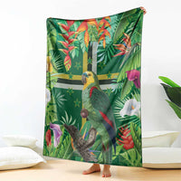 Dominica Sisserou Parrot Blanket Tropical Flower Flag Style - Wonder Print Shop