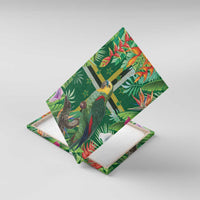 Dominica Sisserou Parrot Canvas Wall Art Tropical Flower Flag Style - Wonder Print Shop
