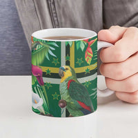 Dominica Sisserou Parrot Ceramic Mug Tropical Flower Flag Style - Wonder Print Shop