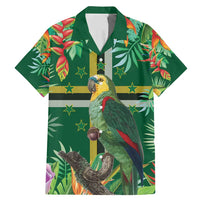 Dominica Sisserou Parrot Family Matching Mermaid Dress and Hawaiian Shirt Tropical Flower Flag Style - Wonder Print Shop