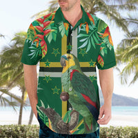 Dominica Sisserou Parrot Hawaiian Shirt Tropical Flower Flag Style - Wonder Print Shop