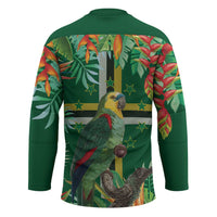 Dominica Sisserou Parrot Hockey Jersey Tropical Flower Flag Style - Wonder Print Shop