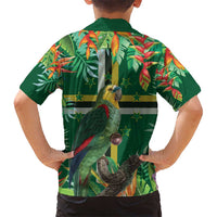 Dominica Sisserou Parrot Kid Hawaiian Shirt Tropical Flower Flag Style - Wonder Print Shop