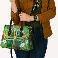 Dominica Sisserou Parrot Leather Bag Tropical Flower Flag Style - Wonder Print Shop