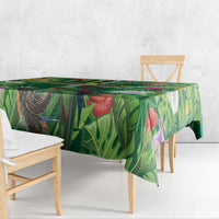 Dominica Sisserou Parrot Tablecloth Tropical Flower Flag Style - Wonder Print Shop
