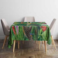 Dominica Sisserou Parrot Tablecloth Tropical Flower Flag Style - Wonder Print Shop