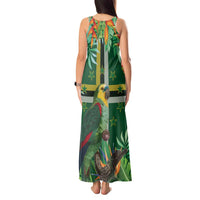 Dominica Sisserou Parrot Tank Maxi Dress Tropical Flower Flag Style - Wonder Print Shop