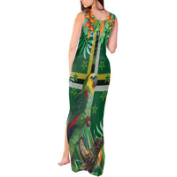 Dominica Sisserou Parrot Tank Maxi Dress Tropical Flower Flag Style - Wonder Print Shop