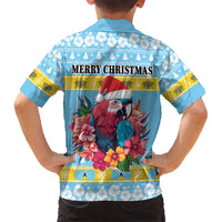 Saint Lucia Christmas Hawaiian Shirt Saint Lucian Parrot With Hibiscus Flowers - Wonder Print Shop