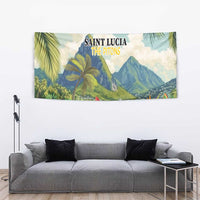 Pitons Saint Lucia Tapestry Hibiscus Flowers - Wonder Print Shop