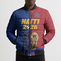 Custom Afro-Haitians Football Bomber Puffer Jacket Les Grenadiers 2026 World Football - Wonder Print Shop