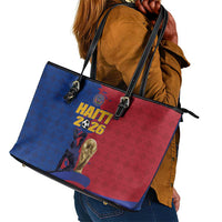 Afro-Haitians Football Leather Tote Bag Les Grenadiers 2026 World Football - Wonder Print Shop