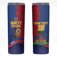 Custom Afro-Haitians Football Skinny Tumbler Les Grenadiers 2026 World Football - Wonder Print Shop
