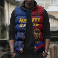 Custom Afro-Haitians Football Sleeveless Puffer Jacket Les Grenadiers 2026 World Football - Wonder Print Shop