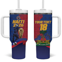 Custom Afro-Haitians Football Tumbler With Handle Les Grenadiers 2026 World Football - Wonder Print Shop