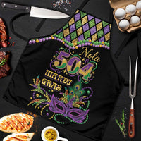 Mardi Gras 504 Nola New Orleans Apron Mask Up Beads Out - Wonder Print Shop