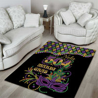 Mardi Gras 504 Nola New Orleans Area Rug Mask Up Beads Out - Wonder Print Shop