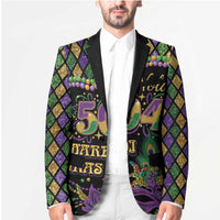 Mardi Gras 504 Nola New Orleans Blazer Mask Up Beads Out - Wonder Print Shop