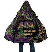 Mardi Gras 504 Nola New Orleans Cloak Mask Up Beads Out - Wonder Print Shop