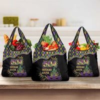 Mardi Gras 504 Nola New Orleans Grocery Bag Mask Up Beads Out - Wonder Print Shop