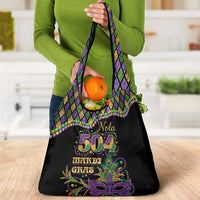 Mardi Gras 504 Nola New Orleans Grocery Bag Mask Up Beads Out - Wonder Print Shop
