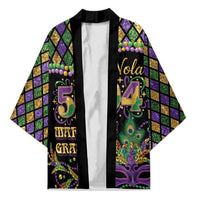 Mardi Gras 504 Nola New Orleans Kimono Mask Up Beads Out - Wonder Print Shop
