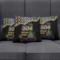 Mardi Gras 504 Nola New Orleans Pillow Cover Mask Up Beads Out - Wonder Print Shop