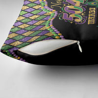Mardi Gras 504 Nola New Orleans Pillow Cover Mask Up Beads Out - Wonder Print Shop