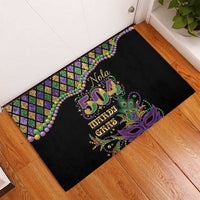 Mardi Gras 504 Nola New Orleans Rubber Doormat Mask Up Beads Out - Wonder Print Shop